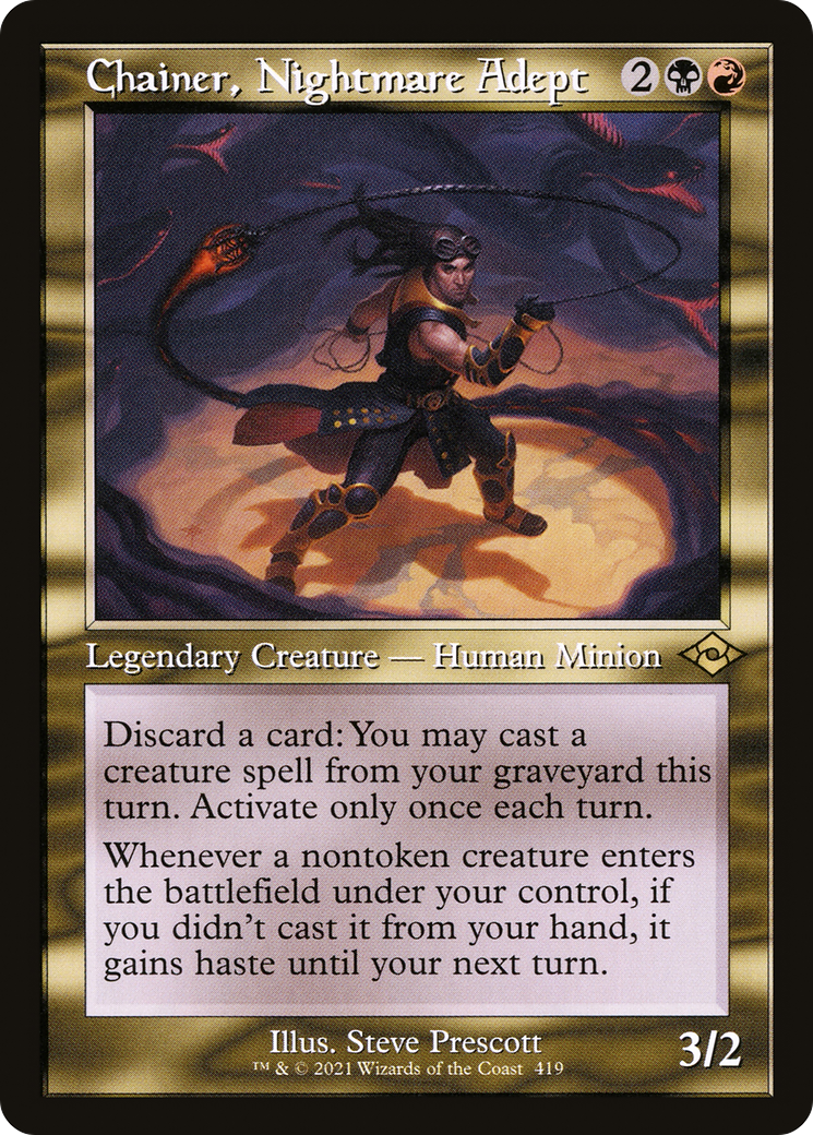 Chainer, Nightmare Adept [Etched Foil]  (MH2-419) - [Modern Horizons 2] - Trinity Hobby