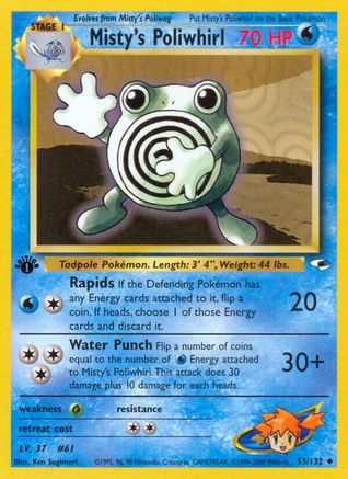 Misty's Poliwhirl (53/132) [Gym Heroes 1st Edition] - Trinity Hobby