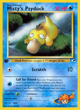 Misty's Psyduck (54/132) [Gym Heroes 1st Edition] - Trinity Hobby