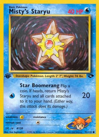 Misty's Staryu (92/132) [Gym Challenge 1st Edition] - Trinity Hobby