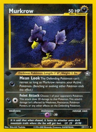Murkrow (24/111) [Neo Genesis Unlimited] - Trinity Hobby