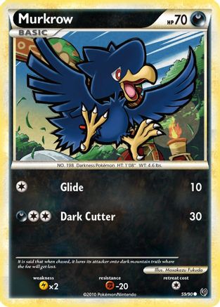 Murkrow (59/90) [HeartGold & SoulSilver: Undaunted] - Trinity Hobby