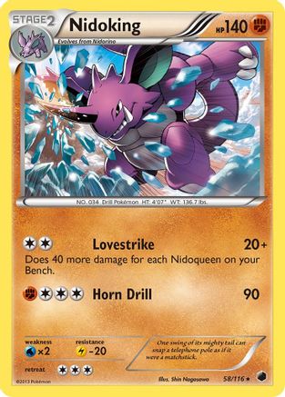 Nidoking (58/116) [Black & White: Plasma Freeze] - Trinity Hobby