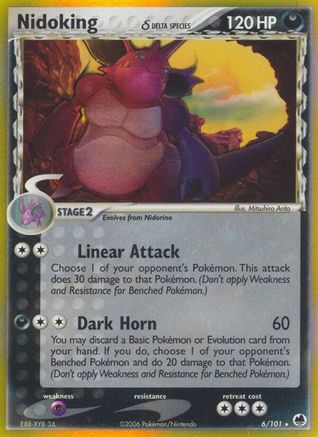 Nidoking (6/101) (Delta Species) [EX: Dragon Frontiers] - Trinity Hobby
