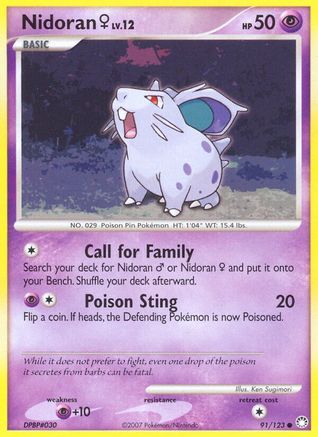 Nidoran (91/123) (Female) [Diamond & Pearl: Mysterious Treasures] - Trinity Hobby