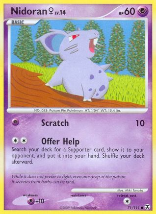 Nidoran (71/111) (Female) [Platinum: Rising Rivals] - Trinity Hobby