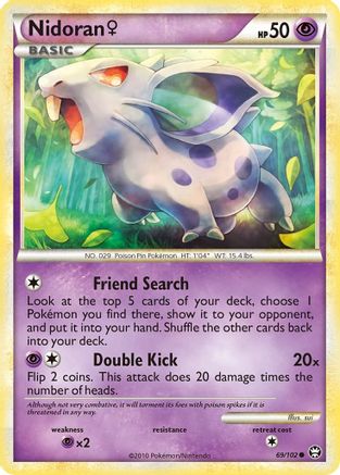 Nidoran (69/102) (Female) [HeartGold & SoulSilver: Triumphant] - Trinity Hobby