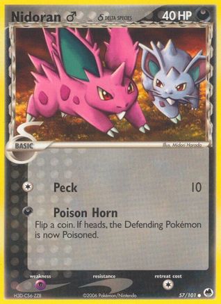 Nidoran (57/101) (Male) (Delta Species) (Stamped) [EX: Dragon Frontiers] - Trinity Hobby