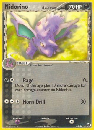 Nidorino (35/101) (Delta Species) (Stamped) [EX: Dragon Frontiers] - Trinity Hobby