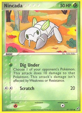 Nincada (67/107) (Stamped) [EX: Deoxys] - Trinity Hobby