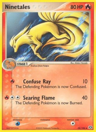 Ninetales (38/106) (Stamped) [EX: Emerald] - Trinity Hobby
