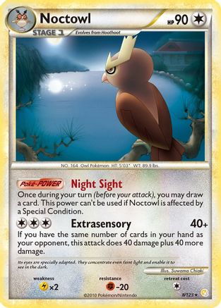 Noctowl (8/123) [HeartGold & SoulSilver: Base Set] - Trinity Hobby