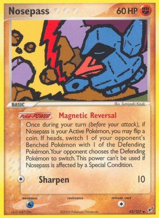 Nosepass (42/107) (Stamped) [EX: Deoxys] - Trinity Hobby