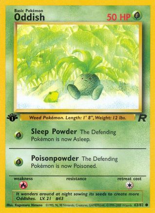 Oddish (63/82) [Team Rocket 1st Edition] - Trinity Hobby
