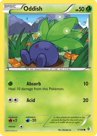 Oddish (1/149) [Black & White: Boundaries Crossed] - Trinity Hobby