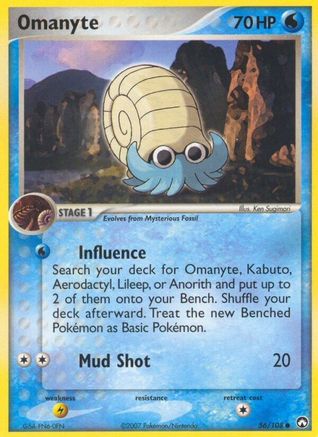 Omanyte (56/108) (Stamped) [EX: Power Keepers] - Trinity Hobby