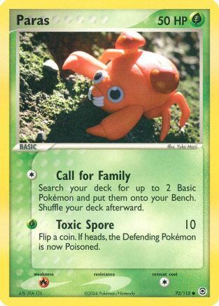 Paras (72/112) [EX: FireRed & LeafGreen] - Trinity Hobby