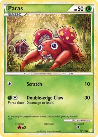 Paras (76/123) [HeartGold & SoulSilver: Base Set] - Trinity Hobby