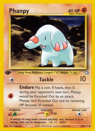 Phanpy (43/111) [Neo Genesis 1st Edition] - Trinity Hobby