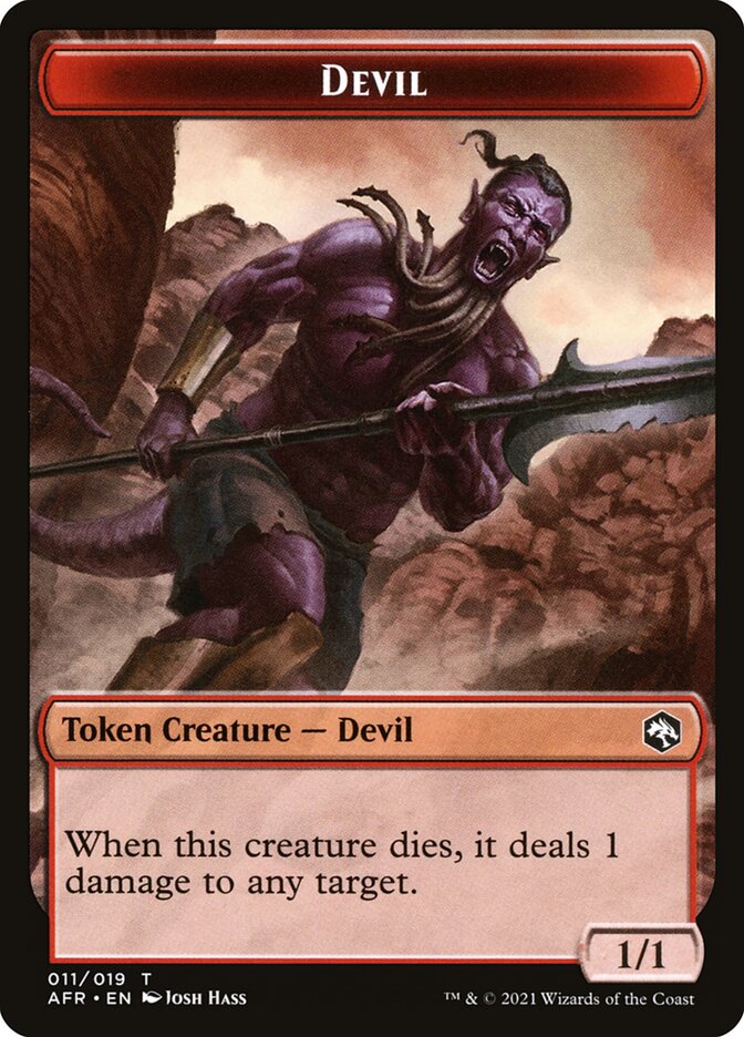 Devil // Zariel, Archduke of Avernus Emblem Double-Sided Token [Dungeons & Dragons: Adventures in the Forgotten Realms Tokens] - Trinity Hobby