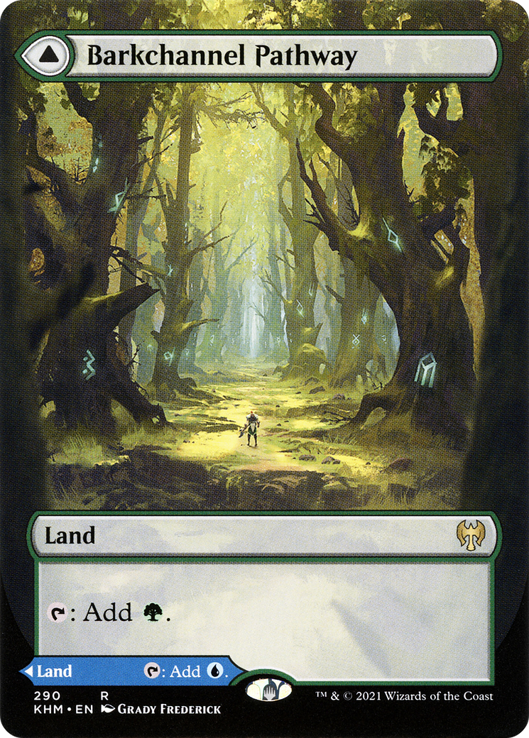 Barkchannel Pathway // Tidechannel Pathway (Borderless Alternate Art) [Kaldheim] - Trinity Hobby