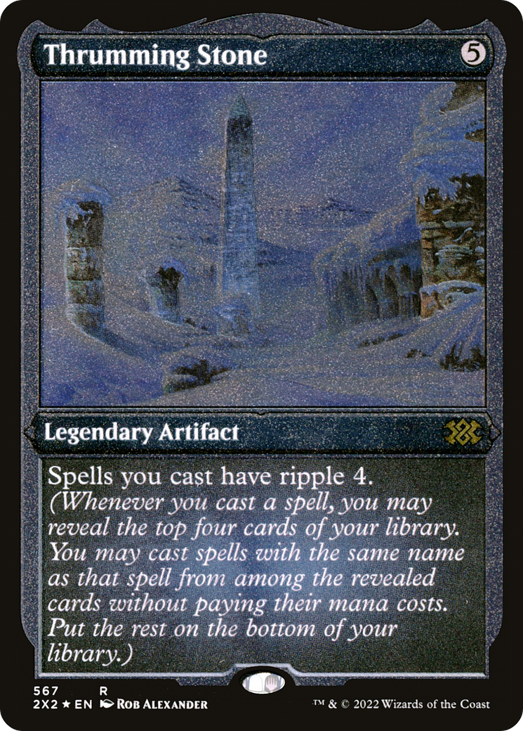 Thrumming Stone (Foil Etched)  [Foil]  (2X2-567) - [Double Masters 2022] - Trinity Hobby