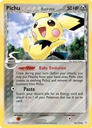 Pichu (76/110) (Delta Species) (Stamped) [EX: Holon Phantoms] - Trinity Hobby