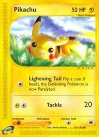 Pikachu (124/165) [Expedition: Base Set] - Trinity Hobby