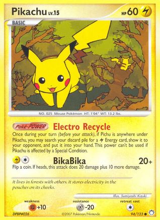 Pikachu (94/123) [Diamond & Pearl: Mysterious Treasures] - Trinity Hobby