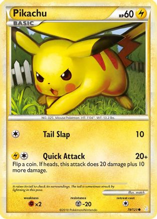 Pikachu (78/123) [HeartGold & SoulSilver: Base Set] - Trinity Hobby