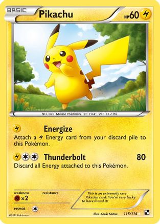 Pikachu (115/114) [Black & White: Base Set] - Trinity Hobby