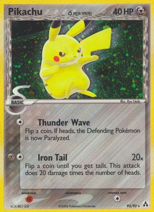 Pikachu (93/92) (Delta Species) [EX: Legend Maker] - Trinity Hobby
