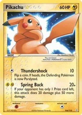 Pikachu Star (104/110) [EX: Holon Phantoms] - Trinity Hobby