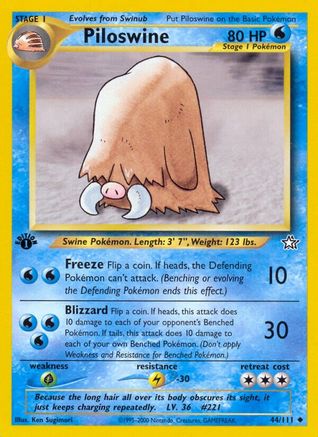Piloswine (44/111) [Neo Genesis 1st Edition] - Trinity Hobby
