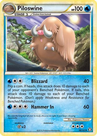 Piloswine (48/102) [HeartGold & SoulSilver: Triumphant] - Trinity Hobby