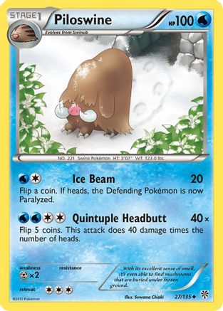 Piloswine (27/135) [Black & White: Plasma Storm] - Trinity Hobby