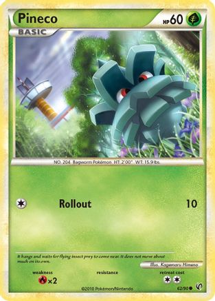 Pineco (62/90) [HeartGold & SoulSilver: Undaunted] - Trinity Hobby