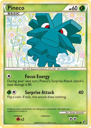 Pineco (63/90) [HeartGold & SoulSilver: Undaunted] - Trinity Hobby