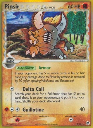 Pinsir (9/101) (Delta Species) (Stamped) [EX: Dragon Frontiers] - Trinity Hobby