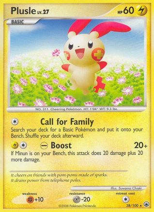 Plusle (28/100) [Diamond & Pearl: Majestic Dawn] - Trinity Hobby