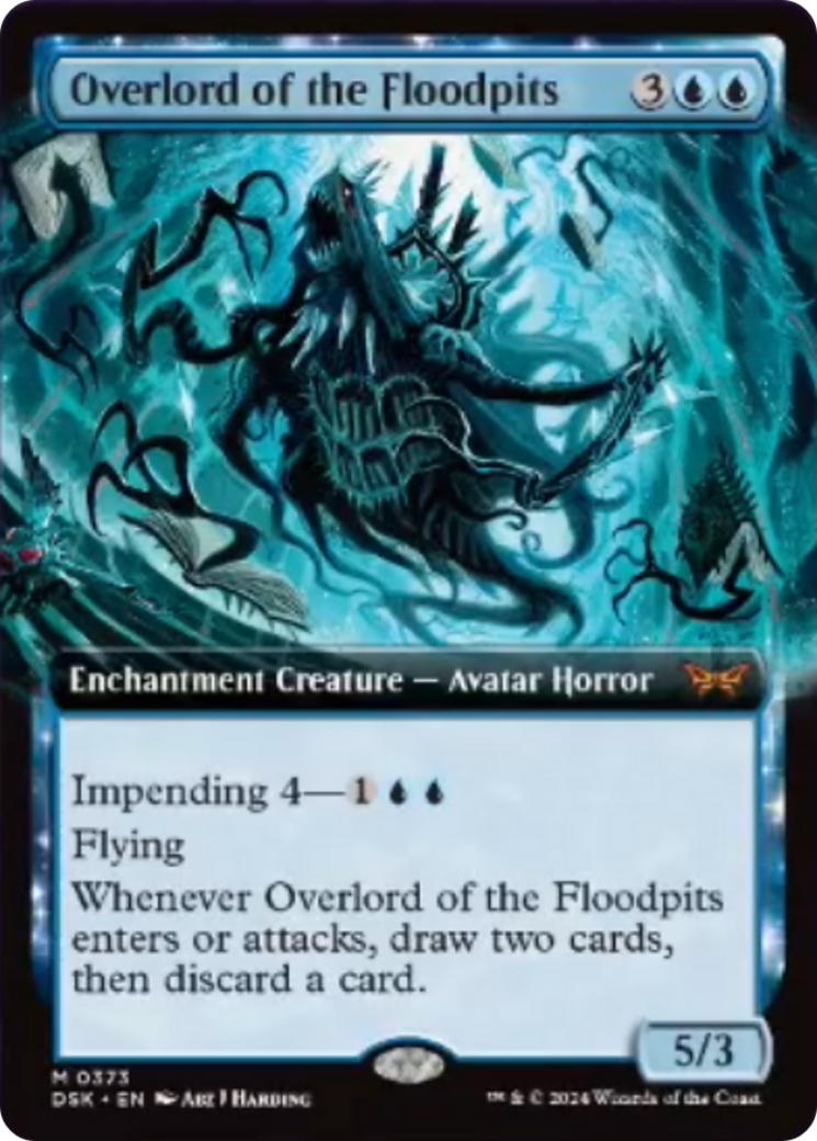 Overlord of the Floodpits (Extended Art) [Duskmourn: House of Horror] - Trinity Hobby