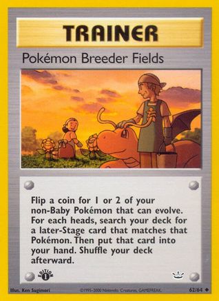 Pokemon Breeder Fields (62/64) [Neo Revelation 1st Edition] - Trinity Hobby