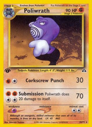 Poliwrath (28/75) [Neo Discovery 1st Edition] - Trinity Hobby