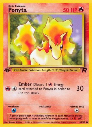 Ponyta (64/82) [Team Rocket 1st Edition] - Trinity Hobby