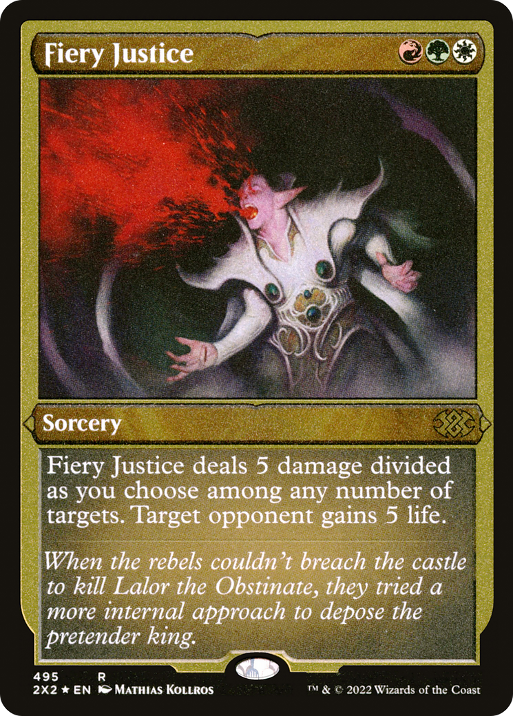 Fiery Justice  [Foil]  (2X2-495) - [Double Masters 2022] - Trinity Hobby
