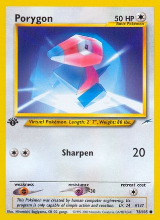 Porygon (78/105) [Neo Destiny 1st Edition] - Trinity Hobby