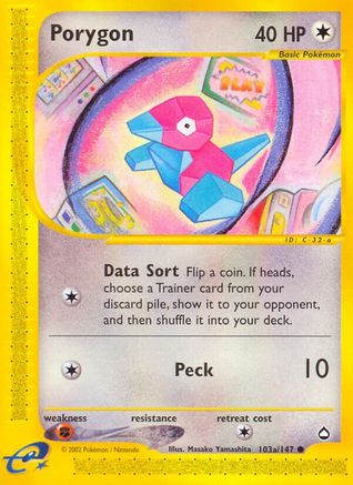 Porygon (103a/147) [Aquapolis] - Trinity Hobby
