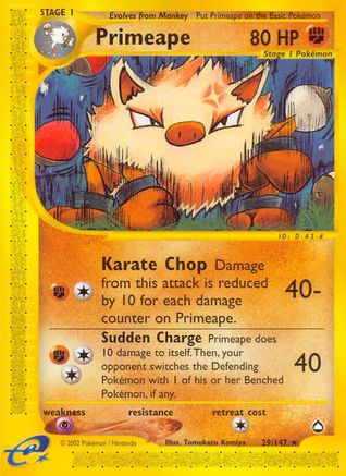 Primeape (29/147) [Aquapolis] - Trinity Hobby