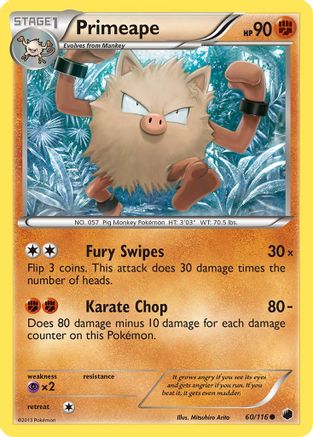 Primeape (60/116) [Black & White: Plasma Freeze] - Trinity Hobby
