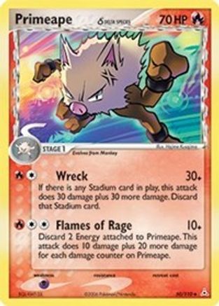 Primeape (50/110) (Delta Species) [EX: Holon Phantoms] - Trinity Hobby